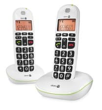 Image of Doro PhoneEasy 100W DECT Cordless Phone with Amplified Sound and Big Twin Set