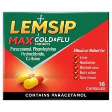 Image of Lemsip Max Cold and Flu Capsules Pack Of 16 x 2. 32 Tablets