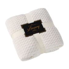 Image of Super Soft Luxury Wavy Texture Throws Fleece Blanket Sofa Bed Warm Large Settee