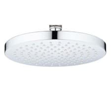 Image of Bathroom Shower Head Round 8-Inch Rainfall Fixed Overhead 1/2" Chrome Kit UK