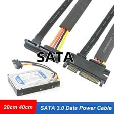 Image of 3.0 Data Power Combo Extension Cable 7 +15 Pin Male to Female Serial SATA