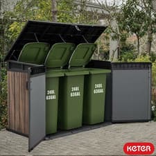 Image of [SALE] Keter Rosewood Horizon 6Ft 3" X 3Ft 7" Horizontal Storage Shed