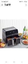 Image of Neo Air Fryer 8.5L Black Dual Twin Zone Double Dual Drawer Basket Electric Oven