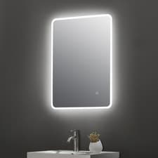 Image of Hudson Reed Lynx Ambient LED Touch Sensor Rectangular Bathroom Mirror 700mm H x