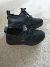 Image of Black And Red Safety Steel Toe Cap Safety Trainers Size 4 New