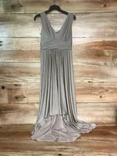 Image of BiBa Champange Dip Hemline Maxi Gown Dress