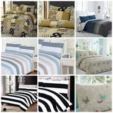 Image of Duvet Quilt Cover 100% Egyptian Cotton Double King Super King Size Bed Set