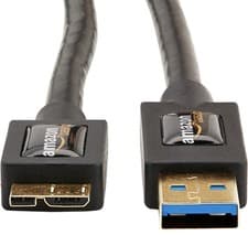 Image of USB 3.0 Cable Type-A to Micro-B 1.8m High-Speed Data Transfer Black