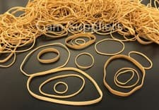 Image of Assorted Mixed Size Elastic Rubber Bands Various Different Strong Varied Mixture