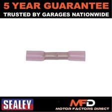 Image of Sealey Heat Shrink Butt Connector Terminal 4.8mm Red Pack of 100 RTSB100