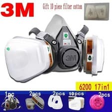 Image of 2026 3M 6200 Gas Mask spray Paint Respirator Mask - High Quality Protection - UK