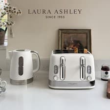 Image of VQ Electric Jug Kettle & 4 Slice Toaster by VQ - Cotton White