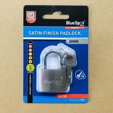Image of 30mm Satin Finish Padlock Security Solid Pad Lock 4 Keys Shed Gym Locker Secure