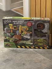 Image of Dinosaur World Dino Base Playset with Vehicles & Dinosaurs – Kids Toy Set