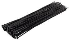 Image of Hellermann Tyton Black Cable Ties Zip Ties 390mm x 4.6mm Pack of 100
