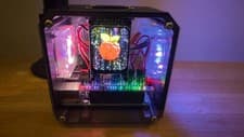 Image of Raspberry Pi 4 8GB | Custom Black Case | RGB System | TFT Display | Speaker