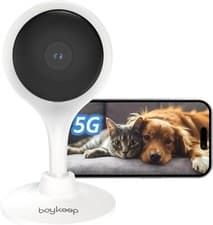 Image of BoyKeep 2K Indoor Security Camera 5G/2.4GHz, Night Vision (Without USB Plug)