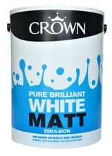 Image of Crown - Non Breatheasy Matt Emulsion 5L - Pure Brilliant White
