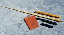 Image of Gorgeous Heavy, Hand Made RIPPLED ASH 3/4 Snooker Pool Cue 8mm Tip, 145cm, 21oz