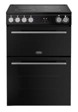 Image of Belling FSA VISION 60Ei Induction Electric Cooker with Double Oven, Black,ARated