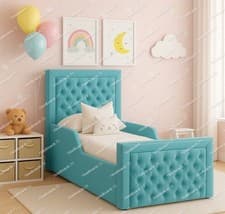 Image of Plush Velvet Kids bed 2ft6 small single 3ft single and 4ft small double