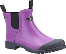 Image of Cotswold Blenheim purple women's rubber waterproof ankle wellington boot
