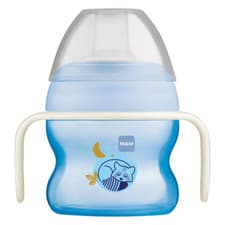 Image of MAM Starter Cup & Glow with Handles Blue 150ml