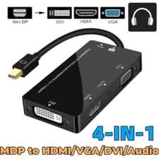 Image of Mini DisplayPort Thunderbolt to DVI VGA HDMI 4 In 1 Adapter For Apple MacBook 