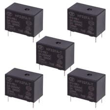 Image of 5 x 12V Subminiature PCB Power Relay 5A SPNO HF32 HongFa