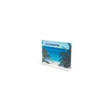 Image of DE477YTCRY Deflecto Stand Up Sign Holder A4 Lanscape Clear