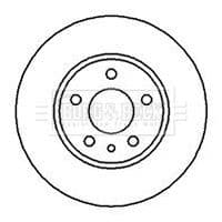 Image of BORG & BECK BBD4913 Brake Disc Rear Fits Alfa Romeo 147 156 164 Fiat Lancia