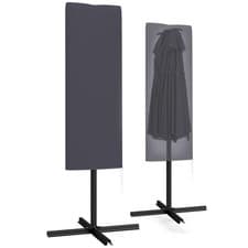 Image of Outsunny Garden Parasol Cover for 2-4.6m Umbrella Protector,Dark Grey