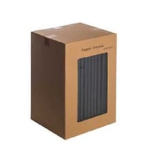 Image of Black Paper Sip Straws 5.5" Cocktail Straws Memphis Eco-Friendly Biodegradable