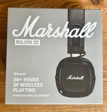 Image of Marshall Major IV Wireless Bluetooth On-Ear Headphones - Brand New Sealed Black