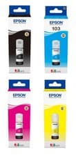 Image of Genuine Epson 103 CMYK / Set Ink Bottles for EcoTank L3100 L1110 L5190 L3160