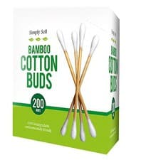 Image of Eco Friendly Bamboo Cotton Buds 200 Pack - Biodegradable Zero Waste Makeup