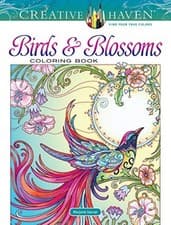 Image of CREATIVE HAVEN BIRDS AND BLOSSOMS COLORING BOOK (CREATIVE By Marjorie Sarnat NEW