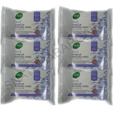 Image of 6 x PURE FACIAL 3 IN 1 COMPLETE MAKE UP REMOVAL FACE CLEANSING WIPES 25'S