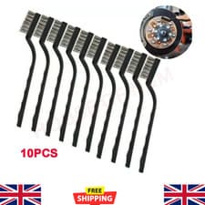 Image of 10x Small Wire Brush Set Stainless Steel Wire Brush Diy Paint Rust-Remover Tool