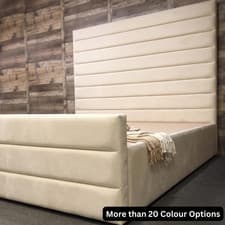 Image of Horizontal Panel Bedframe All Standard UK Sizes, Optional Storage & Mattress