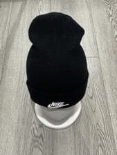 Image of Nike Sportswear HF0186-010 Unisex Futura Peak Beanie Hat Black One Size New