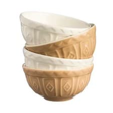 Image of Mixing Bowl Set: 4 x 10cm Mason Cash Cane Food Preparation Bowl Set