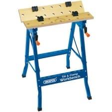Image of Draper Tilt & Clamp Fold Down Workbench With Dual Clamping Action 600mm