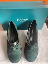 Image of Hotter Shoes Size 7.5 New Suede Comfort Fit Heels