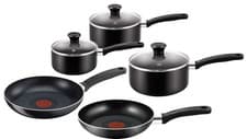 Image of Tefal Essential 5 Piece Non Stick Cookware Set 3 Saucepans (16/18/20CM) with