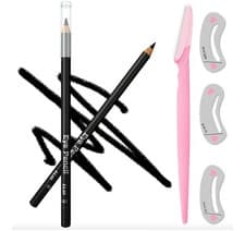 Image of Eyebrow Pencil Waterproof Long Lasting Brow Shaping Filling Set Black