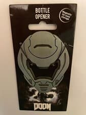Image of Doom Slayer Magnetic Bottle Opener Helmet Magnet Metal Fanattik Bethesda New