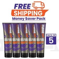 Image of FUDGE Clean Blonde Purple Shampoo 250ml x 5 Pack – Tone & Repair Blonde Hair