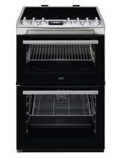 Image of AEG CCX6740ACM 60cm Electric Cooker Ceramic Hob Double Oven Stainless Steel