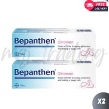 Image of 2x Bepanthen Ointment 100g Dual Action for Nappy Rash and Skin Recovery